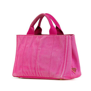 Prada Handbag Pink Canvas Canapa